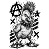 Punk Rock Duck Mohawk Anarchy Bird