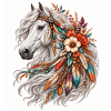 Pferd mit Federenschmuck