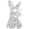 Känguru Skizze mit Sonnenbrille
