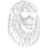 Löwe mit Sonnenbrille 