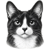Schwarzweiß Katzenporträt
