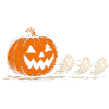 Halloween-Kürbis- und Geister-Sketch