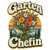 Garten Chefin Blumenstrauß Retro