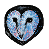 Blue Burst Owl Heart