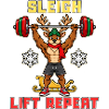 Sleigh Lift Repeat Christmas Reindeer