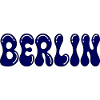Berlin Typo Blob Blue