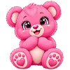Kawaii Pinker Teddybär