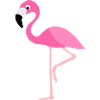 Rosa Flamingo Vektor-Print