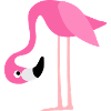 Flamingo Pink Cartoon Stil