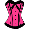 Pinker Korsett Noir-Kontrast