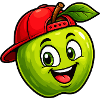 Spritziger Apfel mit Snapback