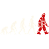 Evolution zum Feuerwehrmann mit Schlauch