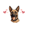 Malinois Herzen Schlafshirt Diensthund