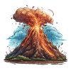 Vulkanausbruch Lava Explosion