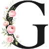 G Buchstabe Monogram Floral
