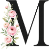 M Buchstabe Monogram Floral