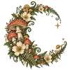 Hummel mit floralen Flügeln