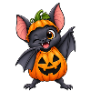 Kürbisbat Halloween Charm