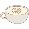 Heart Latte Cup Kunst