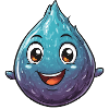 Fröhlicher Wassertropfen Cartoon