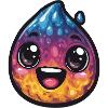 Bunter Wassertropfen