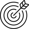 Ziel-Symbol für Geschäftsziele