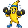 Kraftbanana Workout Cartoon