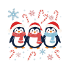 Drei Pinguine Weihnachten Süß