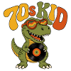 70er Kid Retro Dinosaurier-Vinylplatte Groovy