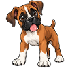 Boxer Kawaii Style – Süßer Hund