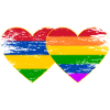 Mauritius Regenbogen Flagge Herz used