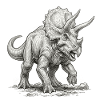 Triceratops Motiv Dinosaurier Urzeit Saurier