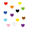 Rainbow Hearts – Inklusive Pride-Farben