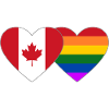 Kanada Regenbogen Flagge Herz