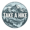 Take a Hike Berglandschaft Runddesign