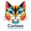 Farbenfrohe Geometrische Katzenmaske