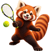 Tennis gegen Red Panda