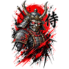 Samurai Krieger – Japanisches T-Shirt Design