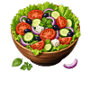 Frischer Salat Bowl Schüssel mit Gemüse