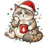 Gemütliche Weihnachtskatze