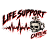 Life Support Skull Coffee Tee