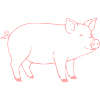 Schwein rosa Metzger Fleischer Geschenk