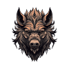 Wildschwein Kopf Illustration