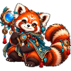 Kawaii Mystischer Roter Panda