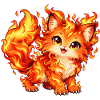 Kawaii Feuerkatze