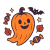 Halloween Kürbisgeist für Kinder.