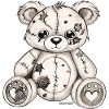  Teddybär Original Zeichnung 