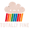 Regenbogen-Muffin mit Wolkenkopf