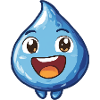 Fröhlicher Wassertropfen Cartoon