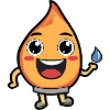 Pfirsichheld mit Wassertropfen